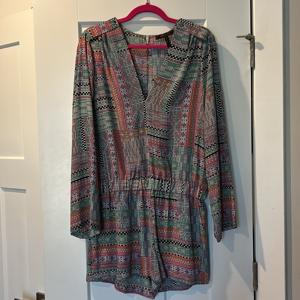 Bcbgmaxazria Multicolor Patterned Jumpsuit, Size … - image 1
